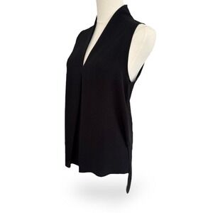 WILFRED‎ Sleeveless Halter Neckline Deep V Neck with Pleat Wm Size Sm Black